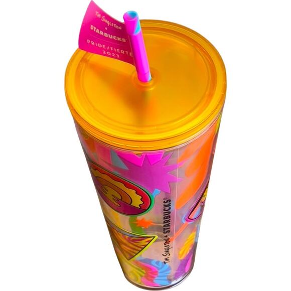 NWT Starbucks Glitter Double-Walled Cold Cup - Pride 2023 Tim Singleton - 24 oz - Picture 5 of 8
